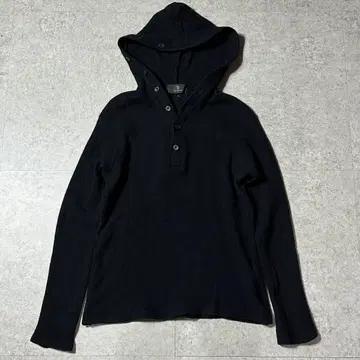 Y's 울 버튼 디자인 후디 블랙
