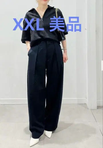 GU 배럴 레그 슬랙스 블랙 XXL
