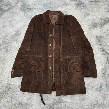 vintage 돈피 스웨이드 스웨이드 천연 가죽 가죽 자켓 브라