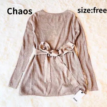 택 포함 미사용 새상품 Chaos 카오스 울헴프 니트