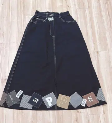 PINK HOUSE 블랙 데님 롱 스커트