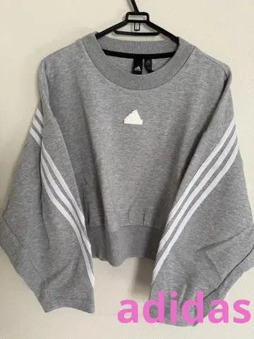 adidas 그레이 스웨트 셔츠 3선 긴팔 트레이닝복