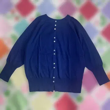 [ 새상품 ] *Mao made* 피마 코튼 2way 니트 가디건 파랑
