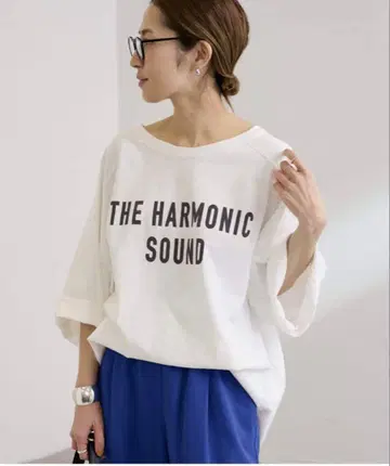 FRAMeWORK NEW 하프 슬리브 로고 TEE 화이트
