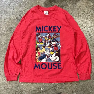 90s USA제 미키마우스 긴팔 T셔츠 S