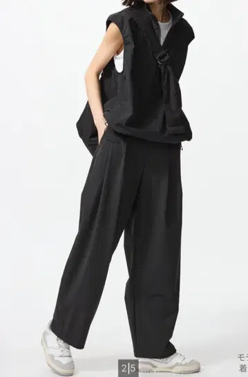 UNIQLO 울트라 스트레치 액티브 와이드 팬츠 블랙 S