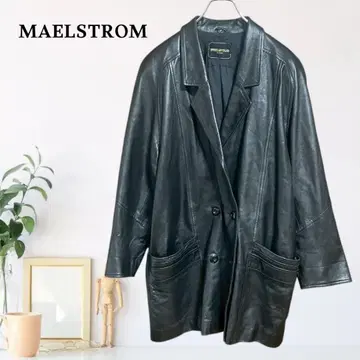 zB914 [ F ] MAELSTROM 가죽 자켓 더블 브레스트 스티치