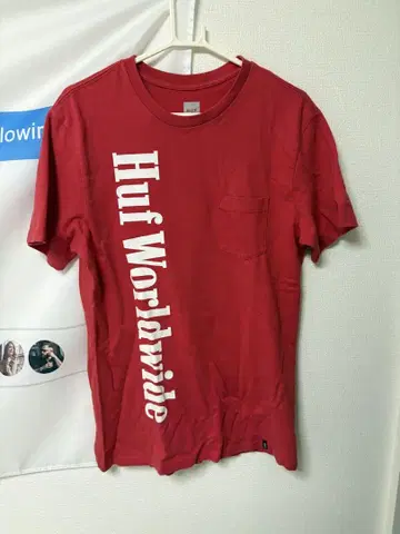 Huf Worldwide 빨간색 셔츠