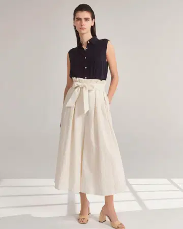 theory luxe 25SS 워셔블 자카드 소재 와이드 팬츠