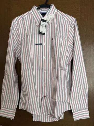 새상품! Tommy Hilfiger 스트라이프 남성용 버튼 다운 셔츠!