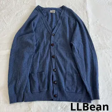 L.L.Bean 램스울 100% 가디건 남성용 XXL 네이비 계열