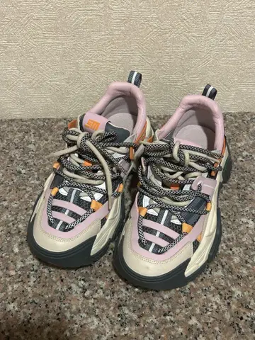 STEVE MADDEN 스니커즈 7/37.5 핑크/그레이/오렌지