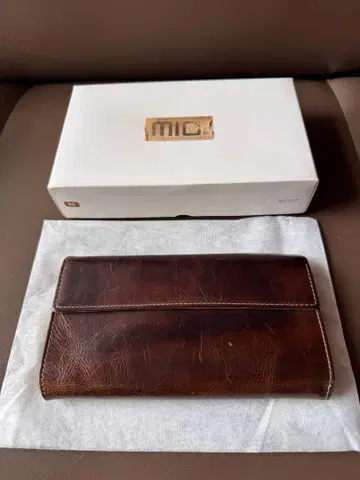 [컨디션 최상!!] MIC 브라운 가죽 장지갑