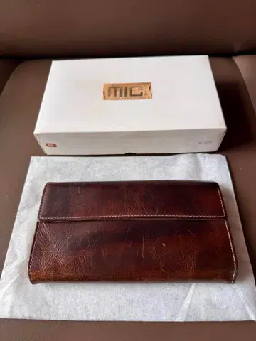 [컨디션 최상!!] MIC 브라운 가죽 장지갑