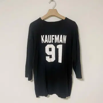 KAUFMAN 7부 소매 풋볼 프린트 T셔츠