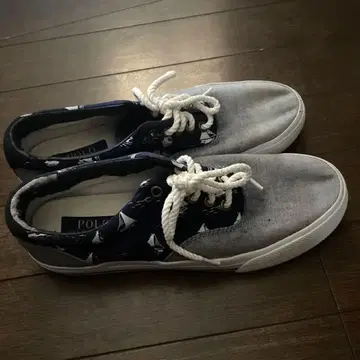 Polo 보트슈즈 스니커즈 그레이 네이비