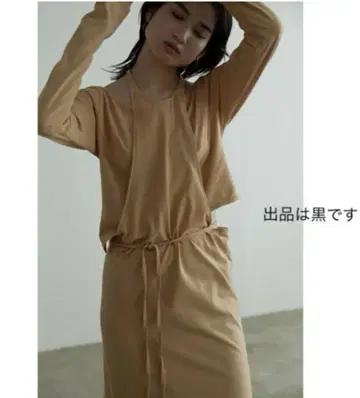 little suzie 레이어드 랩 드레스 블랙