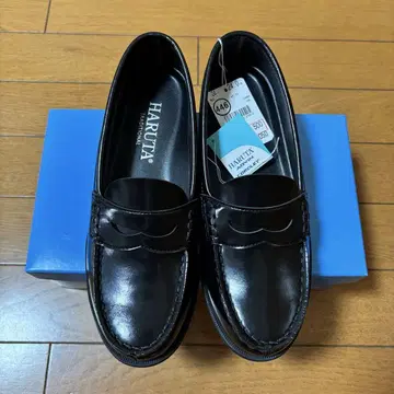 [ 새상품 미사용 ] HARUTA 경량 코인 로퍼 블랙 24.0cm EE