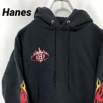 N-5653 90s Hanes 미국 빈티지 의류 파이어 후드 맨투맨 M