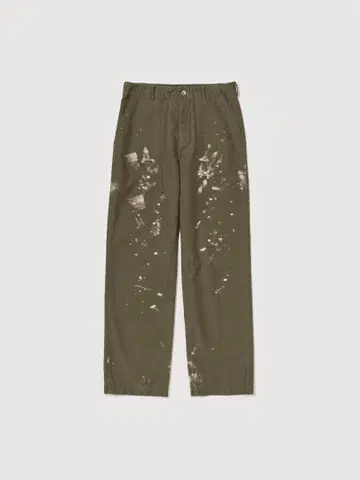 WASHED BAGGY SATIN BLEACHED BAKER PANTS