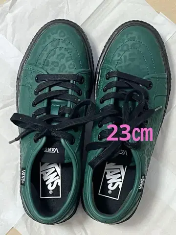 VANS 레오파드 무늬 그린 스니커즈