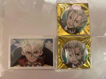 Dr.STONE 이시가미 센쿠 캔뱃지 혜택 카드 아모카페