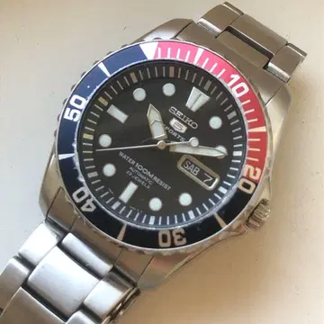 SEIKO5 펩시 컬러 SAB7 자동 손목시계 100m 방수 가동품
