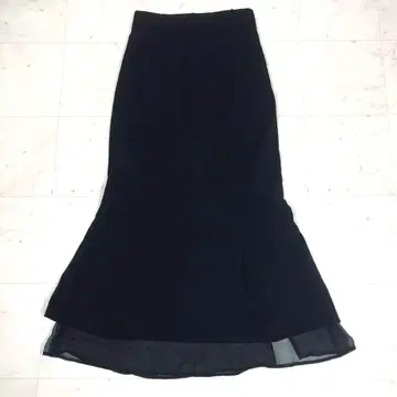 리젝시 RESEXXY 머메이드 라인 롱 스커트 F 블랙 쉬폰