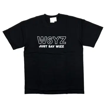 25SS 정가 13200엔 W6YZ 로고 프린트 티셔츠 블랙/블랙