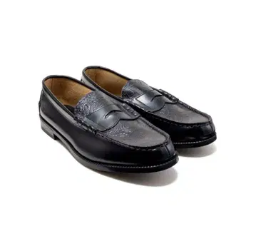 Kenford EMBOSSED LOAFERS / BLACK PAISLEY
