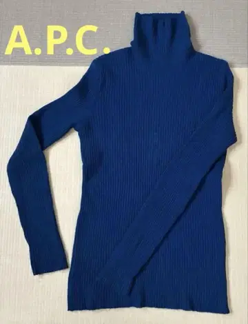 A.P.C. 블루 터틀넥 스웨터