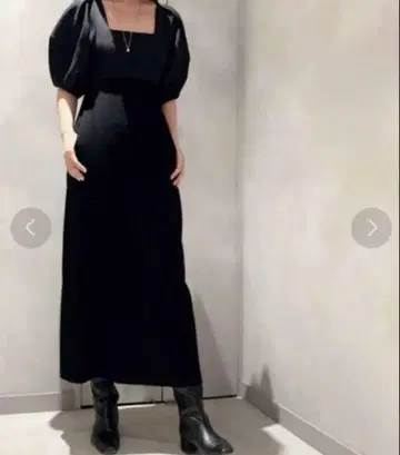 새상품급 블랙 styling 스퀘어 넥 도킹 원피스 스타일링