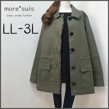 j188 LL~3L 상당 프릴 자켓 밀리터리풍*리본 부착