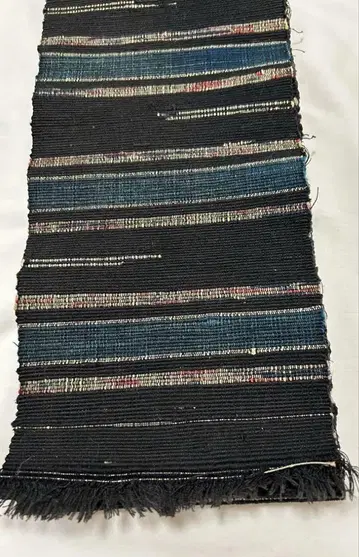 삭기오리 삭직 반폭 오비 16 x 300 블랙 파랑 태피스트리