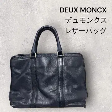 DEUX MONCX 가죽 비즈니스 백 네이비 천연 가죽 남성용 그린