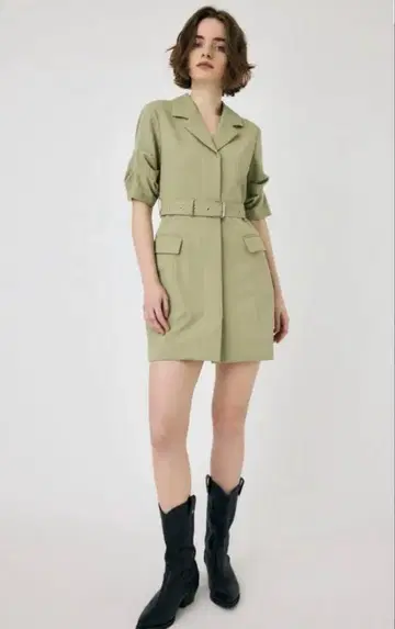 24AW moussy 싱글 브레스티드 블레이저 원피스