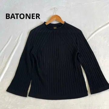 새상품급  BATONER 리브 니트 상의 바토너