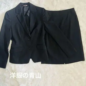 n.line 아오야마 양복 에누라인 여성용 자켓 스커트 수트 블랙 7호