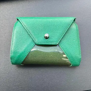 MAISON MANKITI 메종만키티 3단 폴더형 지갑 그린 미니 지갑