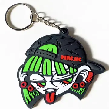 미사용 새상품 나마이키 걸즈 러버 키링 NMIK FACE 스트랩