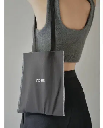 새상품 yobek 토트백 차콜 그레이