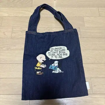 미사용 rootote 루트토트 백 데님 피넛 콜라보