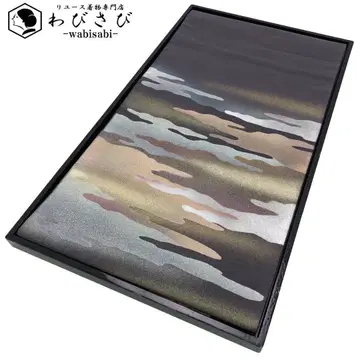 후쿠로 오비 아름다운 노을 무늬 금은채 심멸자색 가드 가공 O-4396