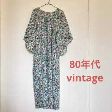 80년대 빈티지 드레스 미니 꽃무늬