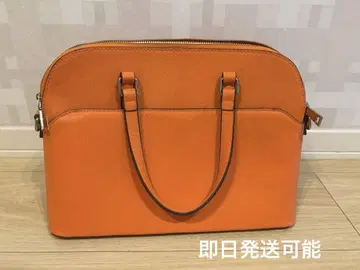 미사용 새상품 오렌지 컬러 합성 피혁 핸드백