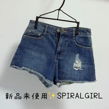 미사용 새상품 SPIRALGIRL 데님 숏팬츠 moussy rienda