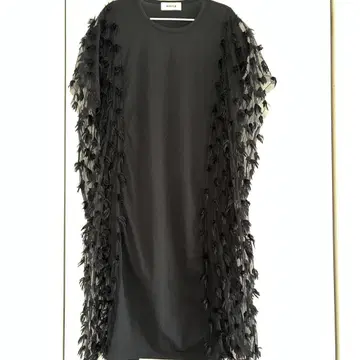 주카 반팔 프린지 원피스 블랙 M 사이즈