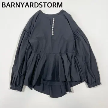 새상품급 BARNYARDSTORM 펄 장식 풀오버 셔츠 블라우스