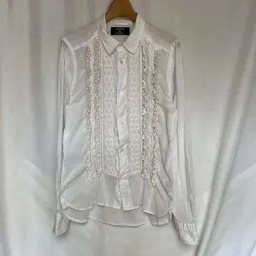 CABANE de ZUCCA 프릴 셔츠 시어 화이트 M