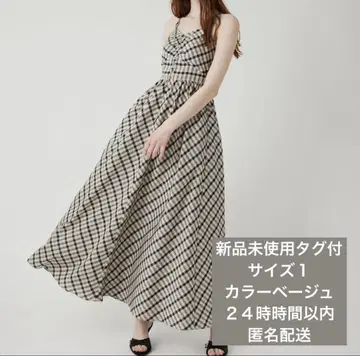 deicy 체크 멜빵 원피스